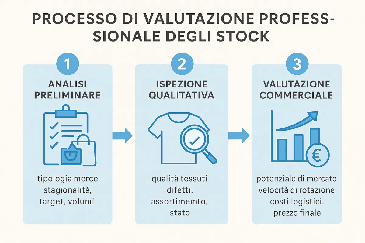 Processo di valutazione professionale degli stock di abbigliamento: analisi, ispezione e valutazione commerciale